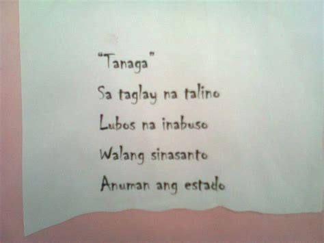 tanaga meaning tagalog